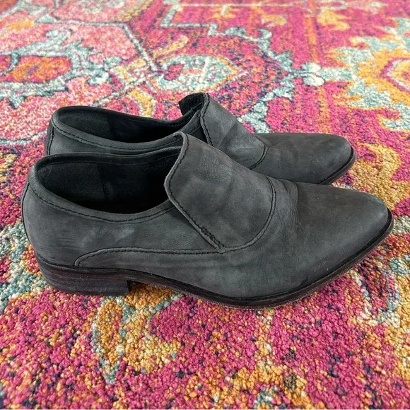 Free People | Women’s Carbon Black Brady Loafers, low heels, slip in style, 6.5