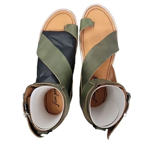 FREE People Vale Boot Sandal in Khaki