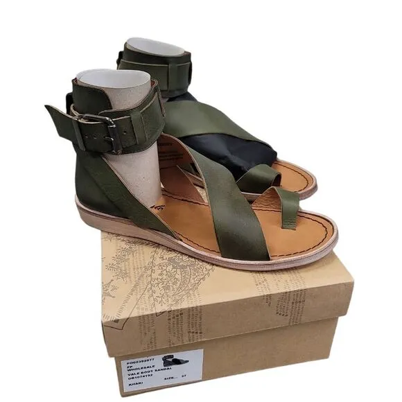FREE People Vale Boot Sandal in Khaki