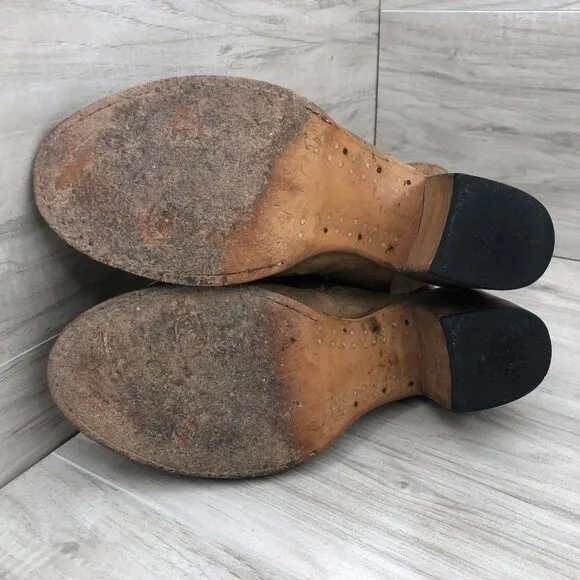 Freebird Sandals Womens 9 Quail Brown Leather Buckle Strap Heeled Shoes