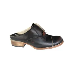 FREEBIRD Women's Malena Leather Distressed Oxford Slip On Mule Shoes Brown 7