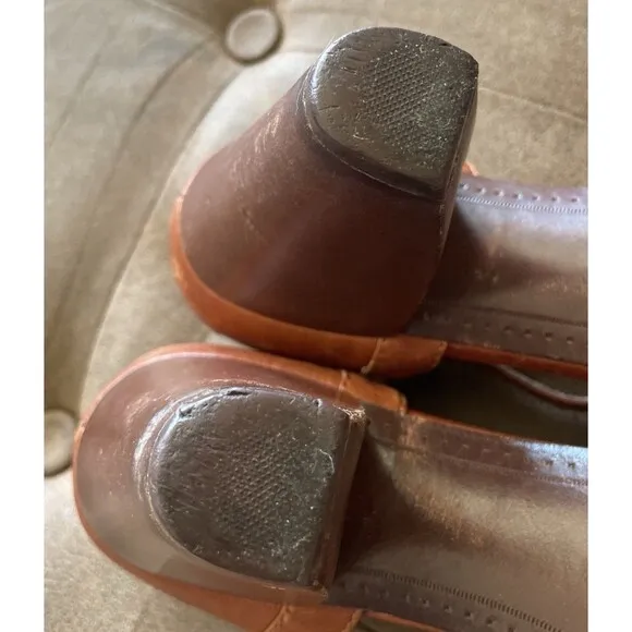 Frye Andie  T-Strap Women's Brown Leather Ankle Strap Buckle Mary Jane Pump 8.5