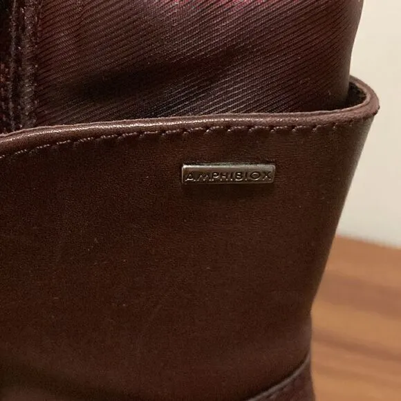 Geox Aminta Amphibiox Waterproof Ankle Boots in Burgundy Leather. Size 35/5.