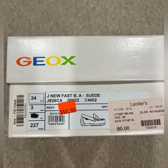 Geox boys suede navy loafers. Like new.