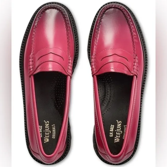 G.H.BASS | Women's Whitney Candy Lug Weejuns Loafer Shoes | Pink size 8 and 5