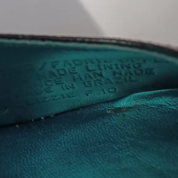 Gianni Bini Teal Black Leather and Velvet Slingback Strap Heel Pump Shoes Size 9