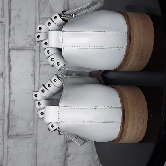 Girotti Monk strap white loafer shoes