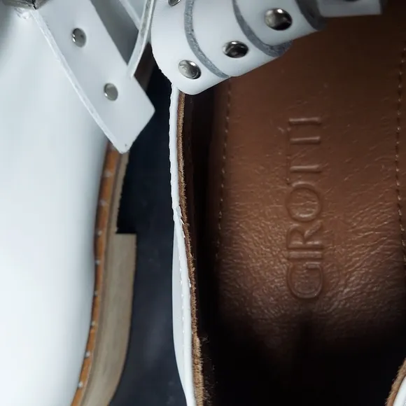 Girotti Monk strap white loafer shoes