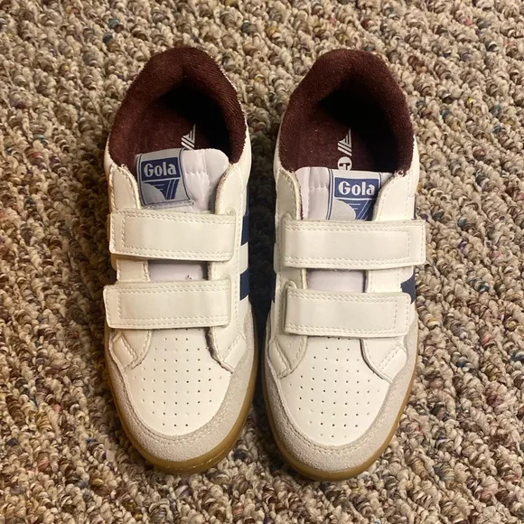 Gola Kids White and Blue Sneakers