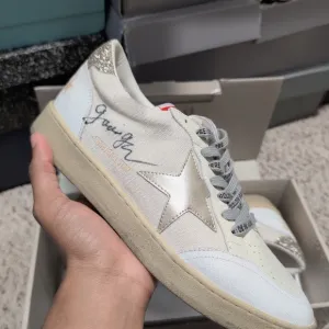 Golden Goose White and Silver Women's Sneakers