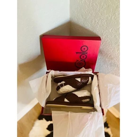 GOLO Criss Slingback Leather Sandal, Size 7.5, NWT