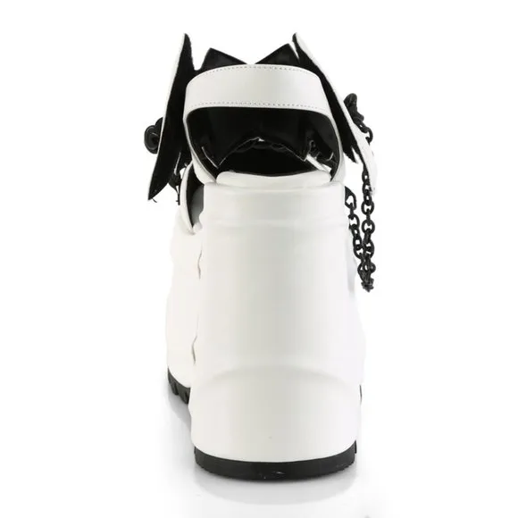 Gothic Bat Wedge Platform Shoes