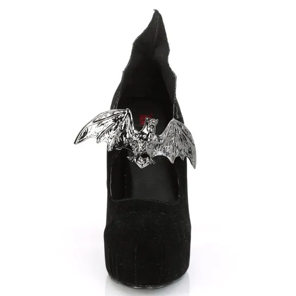 Gothic Velvet Mary Jane High Heel Shoes