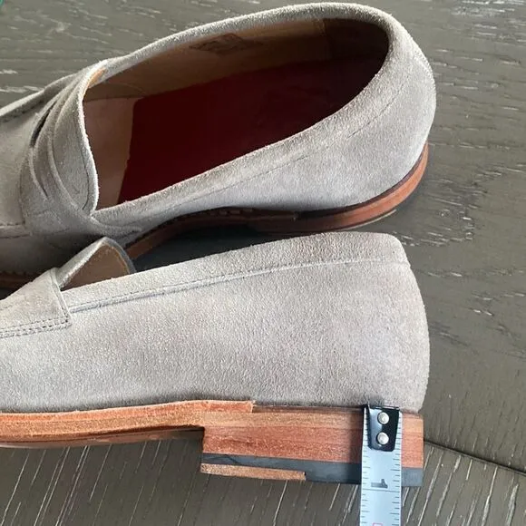 GRENSON Shoes Gray Suede Leather Penny Loafers Women’s Size 37