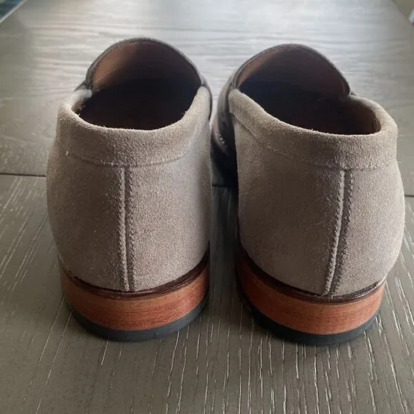 GRENSON Shoes Gray Suede Leather Penny Loafers Women’s Size 37