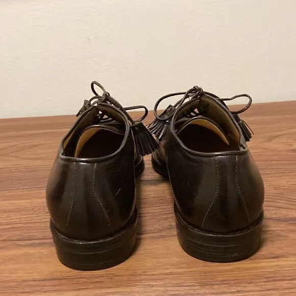 Gucci Authentic Women’s Lace Up Leather &amp; Suede Brown Shoes. Size 7AA.
