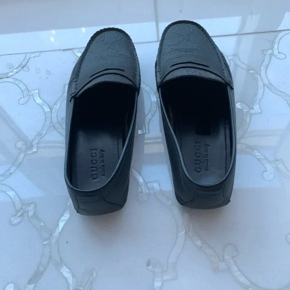 Gucci Men’s Black Loafers Classic Slip-On Shoes
