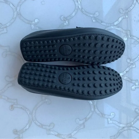 Gucci Men’s Black Loafers Classic Slip-On Shoes