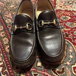 Gucci Men's Brown Leather Bit Loafers