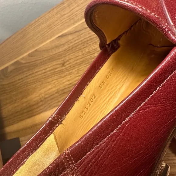 Gucci  Mens Horsebit Rosso Bright Bordeaux  Loafer Size 8,5