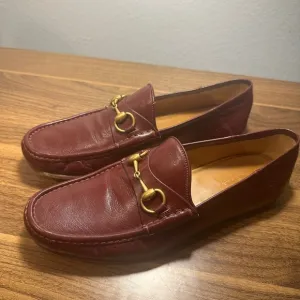 Gucci  Mens Horsebit Rosso Bright Bordeaux  Loafer Size 8,5