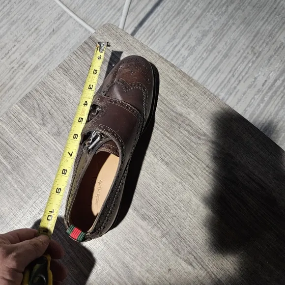 Gucci monk strap shoe brown. Size 5.5