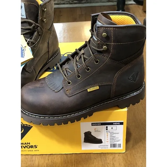 HERMAN SURVIVORS - SIZE:  8 - Dover Waterproof 6&quot; Steel Toe Work Boots