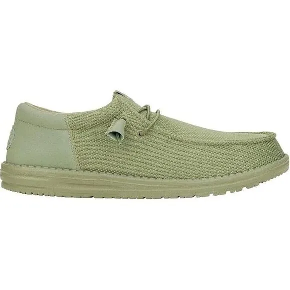 Hey Dude Wally Funk Mono 40011-337 Men's Olive Green Slip-On Casual Shoes NR9885