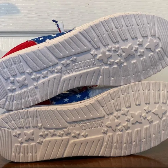 Hey Dude Wally Sox Tri America USA Patriotic Slip On Shoes Men S 8 9, 11, 13 NEW