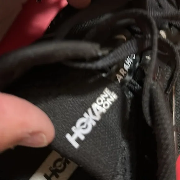 Hoka Black and White Athletic Shoes
