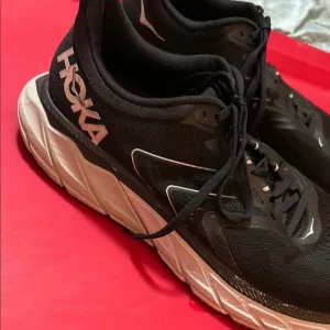 Hoka Black and White Athletic Shoes