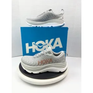 Hoka One Gaviota 5 Womens Harbor Mist Rose Gold Grey Running Shoes Sz 7.5 D Wide