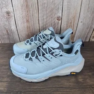 Hoka One Kaha 2 GORE-TEX Low Hiking Sneaker Women's Sz 6.5 B Light Blue (READ)