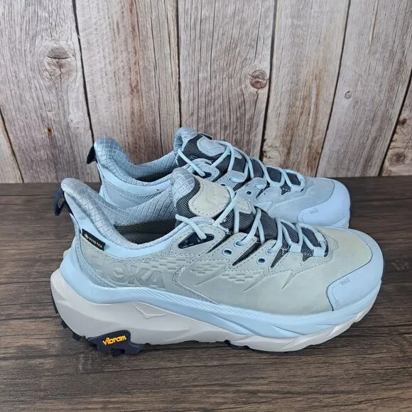 Hoka One Kaha 2 GORE-TEX Low Hiking Sneaker Women's Sz 6.5 B Light Blue (READ)