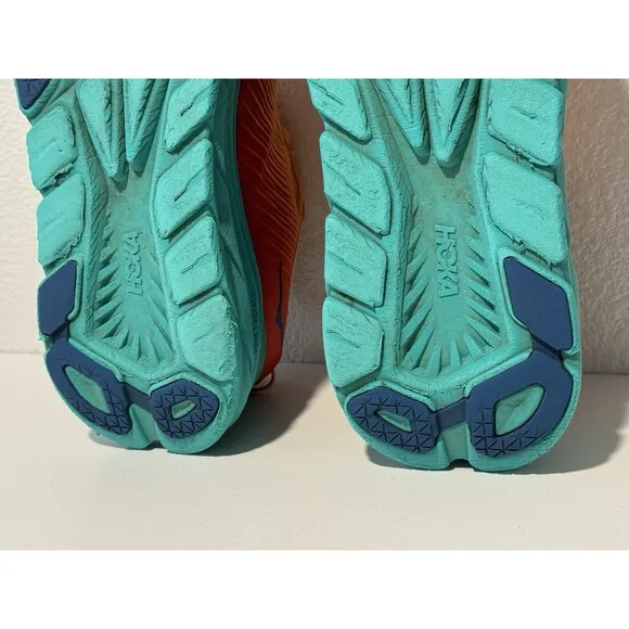 Hoka One Mens Rincon 3 Orange Running Shoes Sz 10.5 D Active Sneakers 1119395