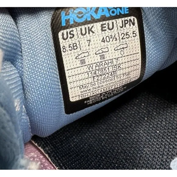 Hoka One One Arahi 7 1147851 ISK Blue Running Shoes Sneakers Womens Size 8.5 B