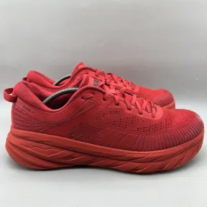 Hoka One One Bondi 7 High Risk Red Sneakers Men Size 13 Running Comfort Shoes