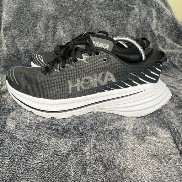 Hoka One One Bondi X Black White Running Shoes  Mens Size 13