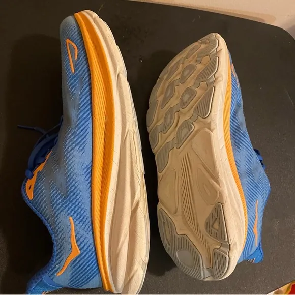 Hoka One One Clifton 9 Mens‎ 10.5D US Blue Running Shoes Sneakers 1127895