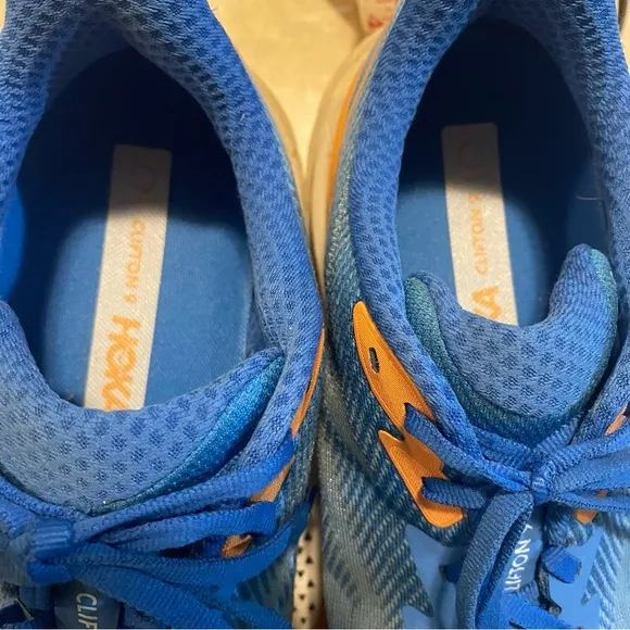 Hoka One One Clifton 9 Mens‎ 10.5D US Blue Running Shoes Sneakers 1127895