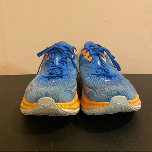 Hoka One One Clifton 9 Mens‎ 10.5D US Blue Running Shoes Sneakers 1127895
