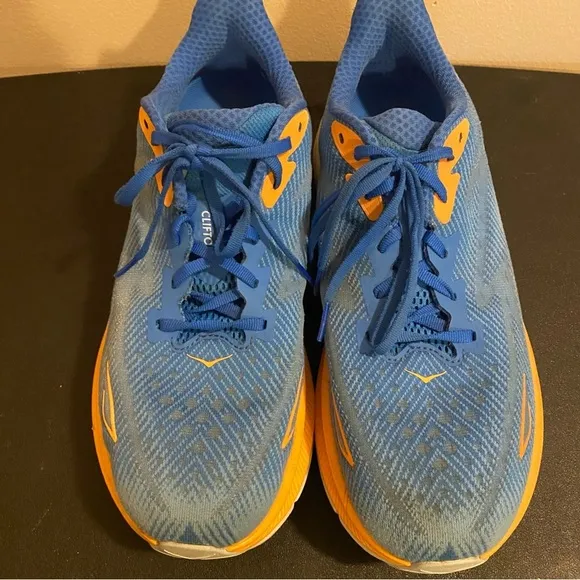 Hoka One One Clifton 9 Mens‎ 10.5D US Blue Running Shoes Sneakers 1127895