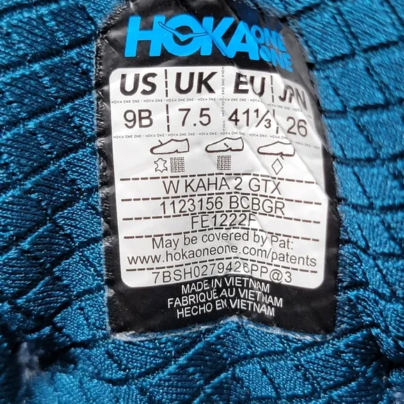 Hoka One One Kaha 2 GTX Hiking Shoes Women's Sz 9B Blue Shade 1123156 BCBGR New
