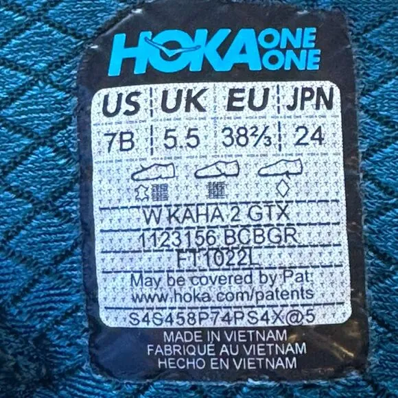 Hoka One One Kaha 2 GTX Mid Womens Size 7 Shoes Blue Coral Hiking Trail NEW