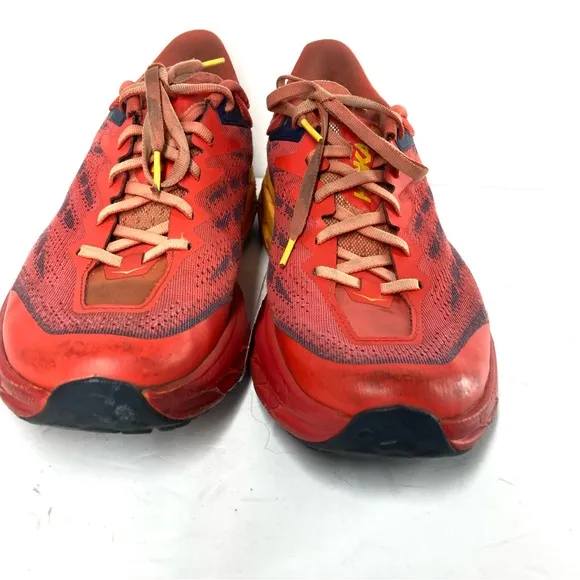 HOKA One One Mens Speedgoat Fiesta Radiant Yellow Orange Running Shoes 10.5 D