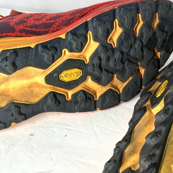 HOKA One One Mens Speedgoat Fiesta Radiant Yellow Orange Running Shoes 10.5 D