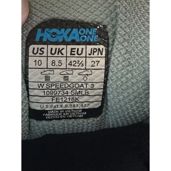 Hoka One One Speedgoat women's shoes size 10 Blue Running
