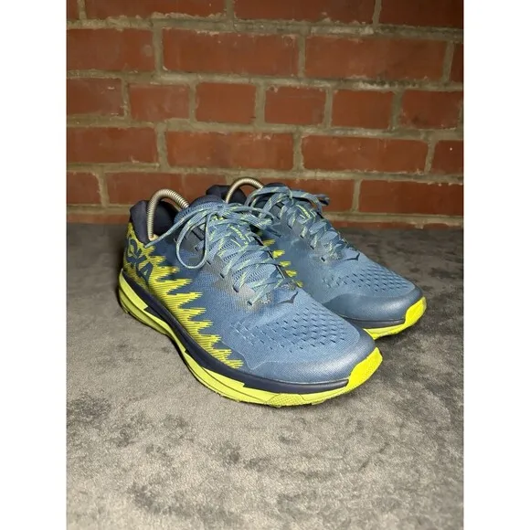 Hoka One One Torrent 3 Trail Hiking Athletic Running Shoes Blue Mens Size 8.5 D