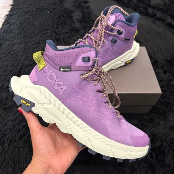 HOKA One One Trail Code GTX purple lace up shoes sneakers women’s 7.5 new