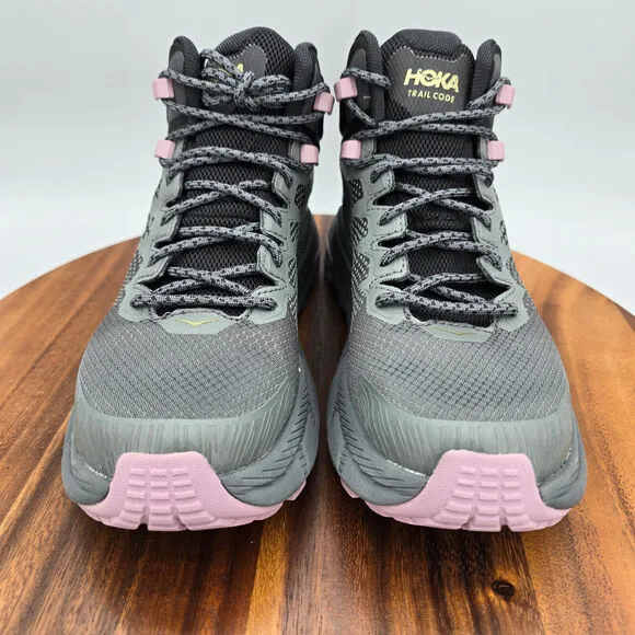 Hoka One One Trail Code GTX Shoes Women's 6.5 B Black Castlerock Hiking Trail